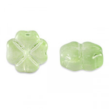 Glasperle 10mm Glücksklee - Light green